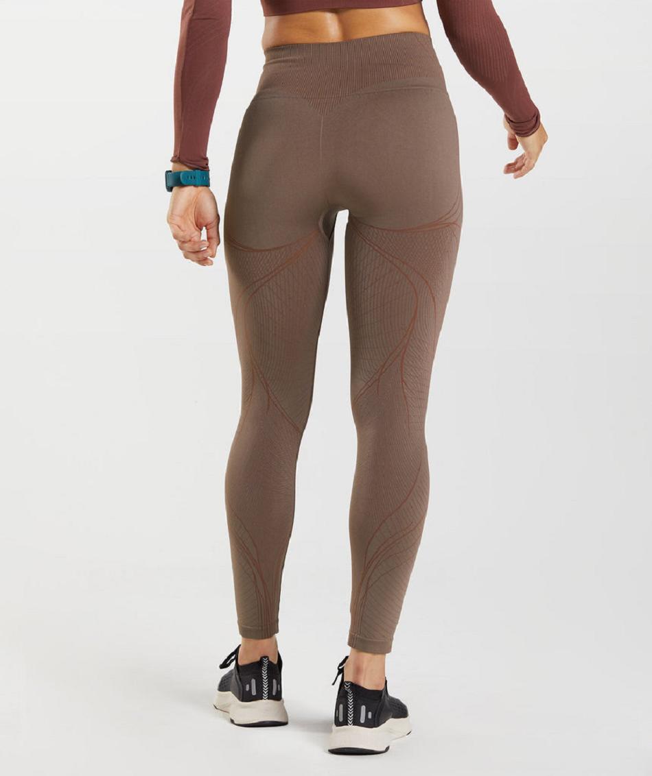 Gymshark Apex Seamless Ženske Tajice Smeđe Roze Smeđe | HR 4059JPQ